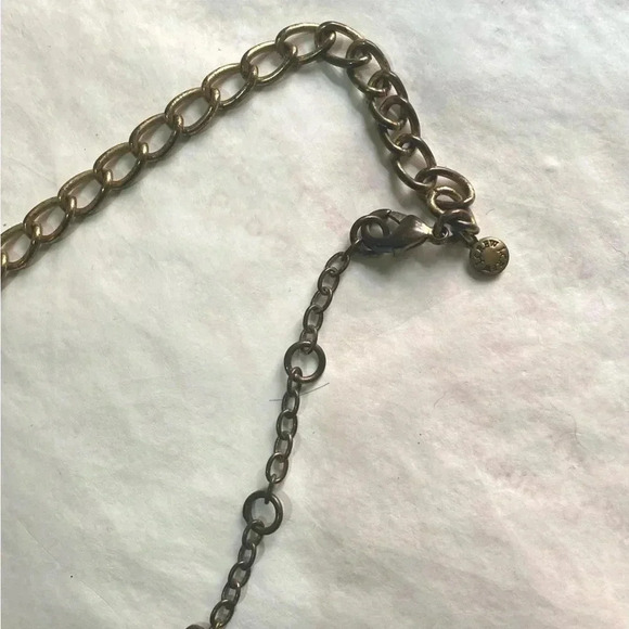 J Crew preppy flower crystal chunky statement necklace adjustable - Picture 3 of 3